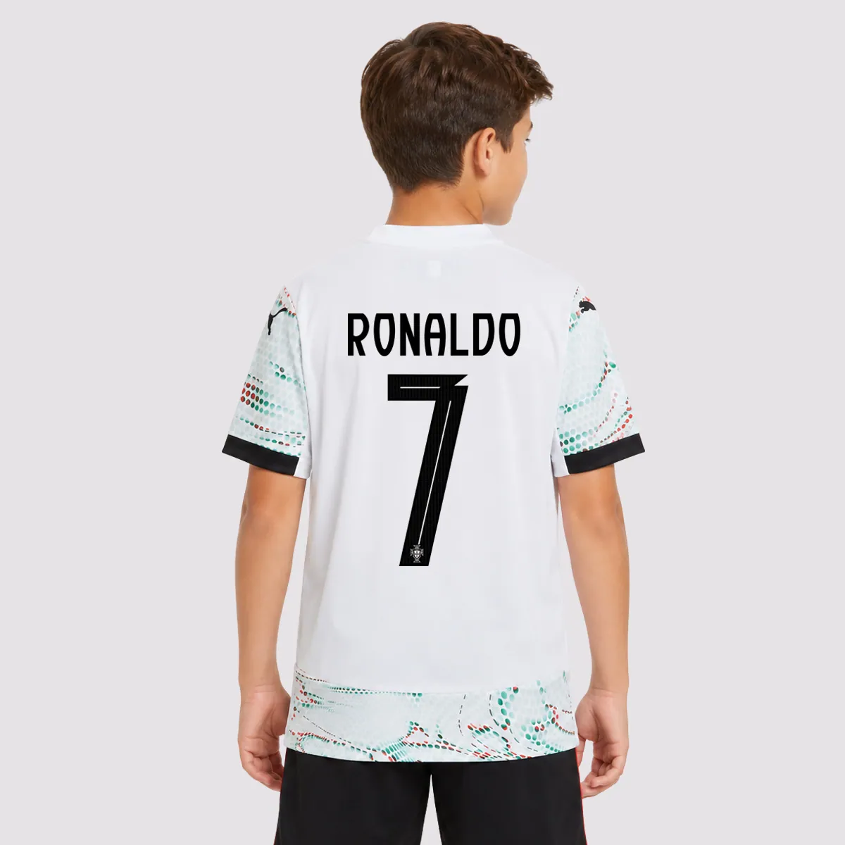 Camisa Puma Portugal Away 2025 Juvenil 7 Ronaldo