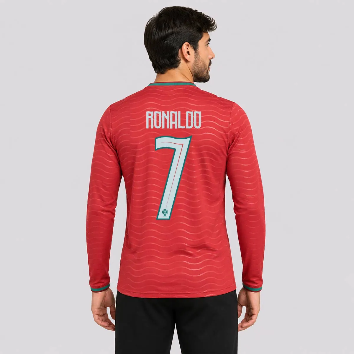Camisa Portugal Home 2026 Manga Longa 7 Ronaldo