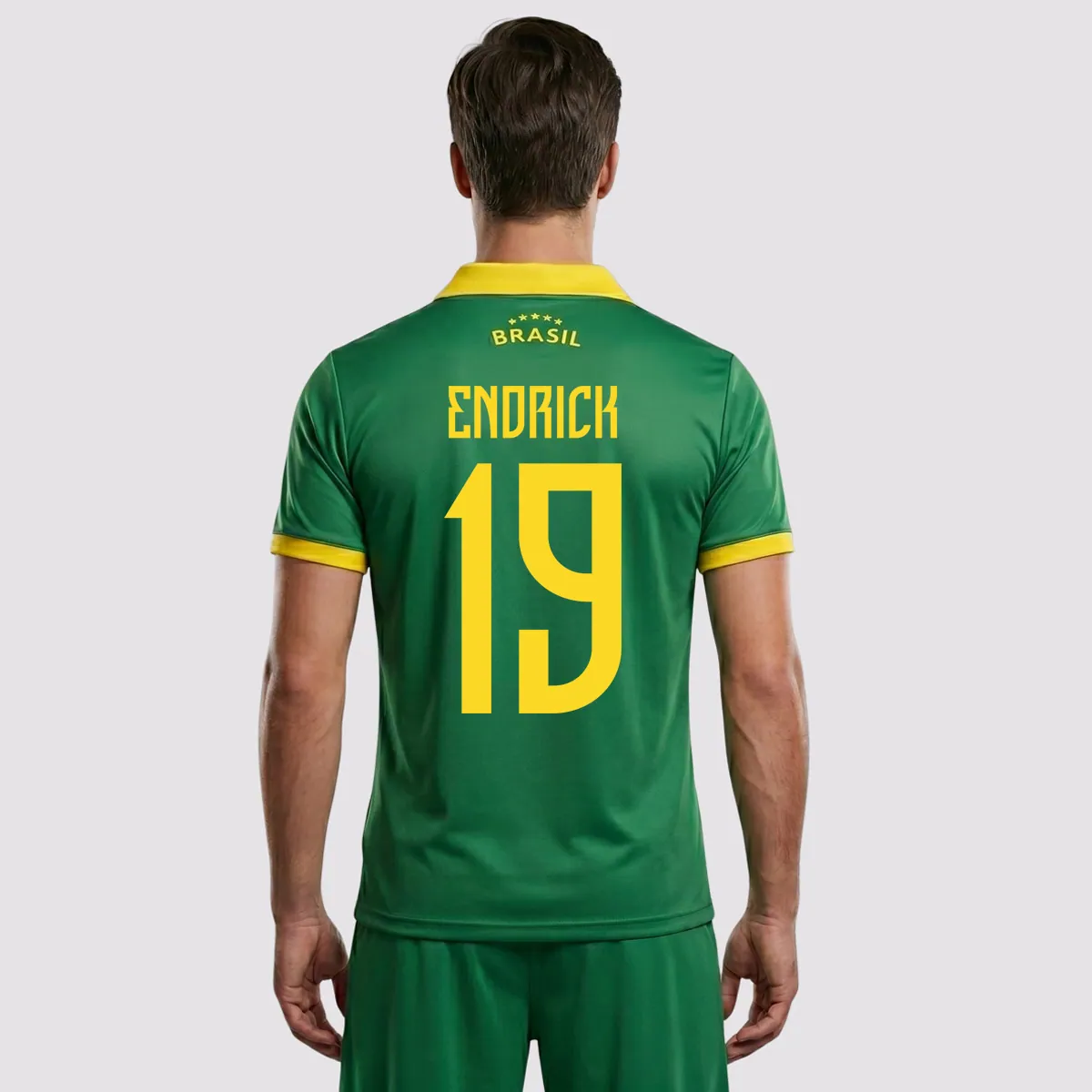 Camisa Brasil Seleção 19 Endrick Verde